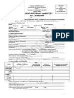 Student Individual Inventory Form