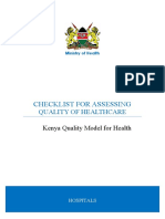 KQMH Hospital Checklist For Assessing Quality of Care