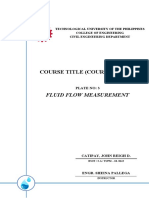 Course Title (Course Code) : Fluid Flow Measurement