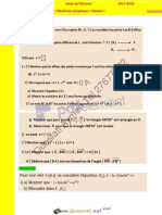 Série D'exercices N°2 - Math - Série de Révision Nombres Complexes - Bac Sciences Exp (2017-2018) MR Oueslati Aymen