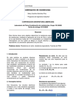 Informe de Laboratorio Combinanción de Resistencias