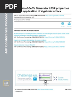 Analysis of Geffe Generator LFSR Properties On The Application of Algebraic Attack