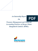 Treasury Management and Financial Accounting Practices of Berger Paints Bangladesh Limited