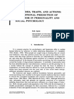 Attitudes, Traits, and Actions: Dispositional Prediction OF Behavior in Personality and Social Psychology