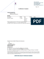 Certificate of Analysis: Customer: Biotivia Sample Identification