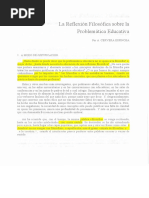 3 La Reflexión Filosófica Sobre La Problemática Educativa