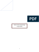 Week 2: Linear Programming Graph Method