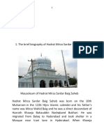 Biography of Hazrat Sardar Baig Saheb Hyderabad and His Disciples