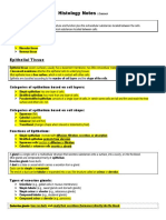 Histology Notes: Epithelial Tissue