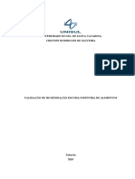 Validação de Higienização em Uma Indústria de Alimentos