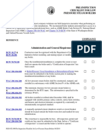 Pre-Inspection Checklist For Low Pressure Steam Boilers: Chapter 296-104 WAC Chapter 70.79 RCW