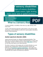 Types of Sensory Disabilities