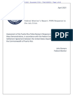 Informe Del Monitor Federal de La Policía Sobre El Manejo de Las Manifestaciones en El Verano Del 19