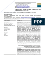 Jurnal Berkala Epidemiologi: Korelasi Antara Jumlah Gizi Buruk Dengan Jumlah Pneumonia Pada Balita Di Jawa Timur