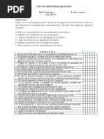 Protocolo Test de Asertividad de Rathus