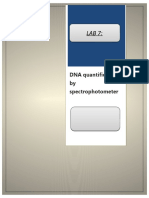 DNA Quantification by Spectrophotometer New