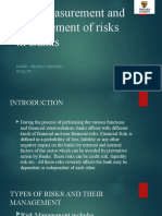 The Measurement and Management of Risks in Banks