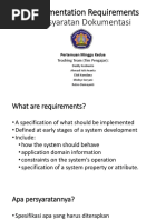 Documentation Requirements Persyaratan Dokumentasi: Pertemuan Minggu Kedua