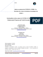 Les Politiques Sociales en Contexte Du COVID-19 INDH Le Programme D'amélioration Du Revenu Et Inclusion Économique Des Jeunes