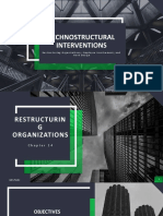 Technostructural Interventions: Restructuring Organizations Employee Involvement and Work Design