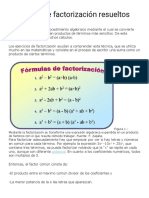 Ejercicios de Factorización Resueltos