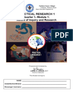 Practical Research 1 - Quarter 1 - Module 1 - Nature and Inquiry of Research