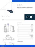 Pillow Block Housings For Insert Bearings: Dimensions