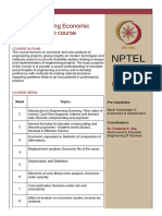 Nptel: NOC:Engineering Economic Analysis - Video Course