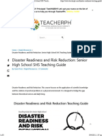 Teaching Guide For Senior High Schools Disaster Readiness and Risk Reduction (DRRD)