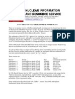 NIRS Fact Sheet On Fukushima Nuclear Power Plant