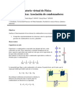 INFORME DE FISICA ELECTRO Asociacion de Condesadores