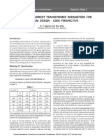 Selection of Current Transformer Parameters For Optimum Design - User Perspective