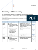 Benjamin Stark - Completing A 1040 Form Activity - 5258486