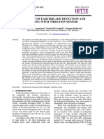 Equipment of Earthquake Detection and Warning With Vibration Sensor