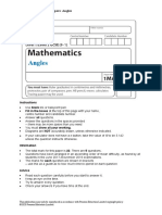 1MA1 Higher Themed Papers: Angles: Instructions Fill in The Boxes at The Top of This Page With Your Name