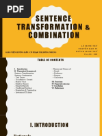 Sentence Transformation & Combination: Giáo Viên Hướng Dẫn: Cô Phạm Thị Hồng Nhung