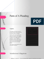 Parts of A Pleading