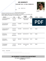 Air University: Student Exam Admit Card: F-20 Final Examination