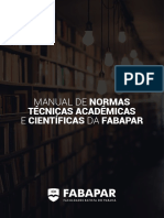 Manual de Normas Técnicas Acadêmicas e Científicas Da Fabapar