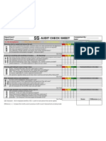 5S Audit Checksheet