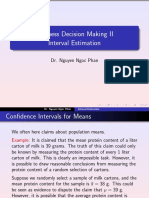 Business Decision Making II Interval Estimation: Dr. Nguyen Ngoc Phan