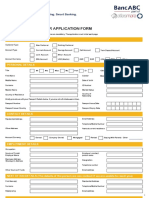 Individual Customer Application Form: Fresh Thinking. Smart Banking