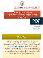 Science and Technology: Definitions, Concepts and Scientific Methods