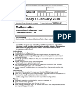 A.2 Level Math Edexcel Past Papers C34 2020