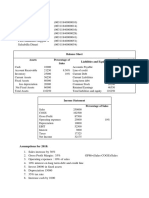 Pro Forma Balance Sheet and Income Statement