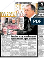 Sunday World also  'Gagged' by Northumbria Police. Top Cops Gag Newspaper:  What the hell have have  Chief Superintendent Chris Thomson  -  Temporary Chief Constable, Sue Sim and Northumbria Police got to hide in the Martin McGartland attempted murder case.