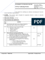 Control of Non Confirming ProductS