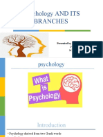 Psychology AND ITS Branches: 1 Year MSC Nursing, M.I.M.H