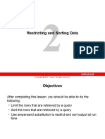 Restricting and Sorting Data