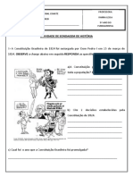 Atividade de Sondagem História 5º Ano